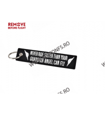 Never Ride Faster Than Your Guardian Angel Can Fly Breloc Moto Brodat Pe Ambele Fete JAM6K JAM6K  Breloc Chei 10,00 lei 10,00...