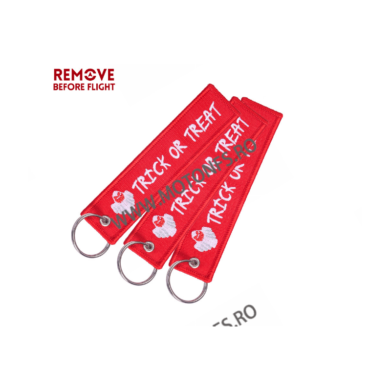 Trick Or Treat / Happy Halloween Breloc Moto Brodat Pe Ambele Fete JU4W1 JU4W1  Breloc Chei 10,00 lei 10,00 lei 8,40 lei 8,40...