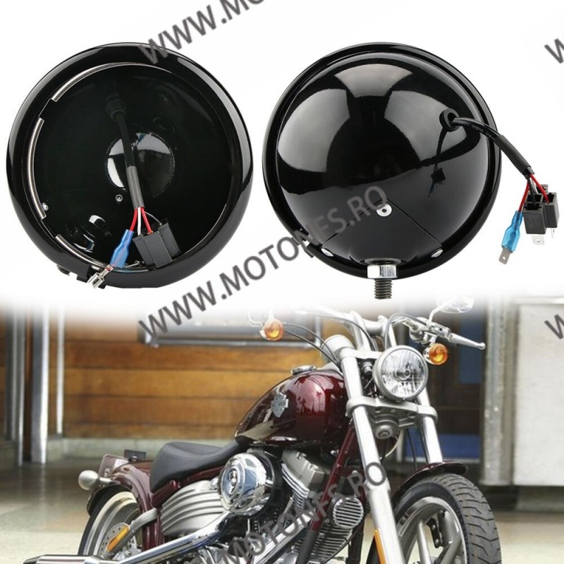 Carcasa Far Moto 5.75 Inchi Cablu Mufa H4 RTQI3 RTQI3  Faruri Moto Universale 175,00 lei 175,00 lei 147,06 lei 147,06 lei