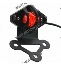 Stop cu leduri si Suport Numar Stop Frana / Lampa Spate  Moto Universal Cafe Racer Cromat Chooper Bobber IO8ML IO8ML  Stopuri...