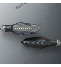 Set 2 Buc Semnalizari Omologat ( E11 ) moto semnal ascendent LED flexibile, Semnalizari motociclete Led, semnalizari led dina...