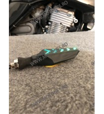 Set 2 Buc Semnalizari Omologat ( E11 ) moto semnal ascendent LED flexibile, Semnalizari motociclete Led, semnalizari led dina...