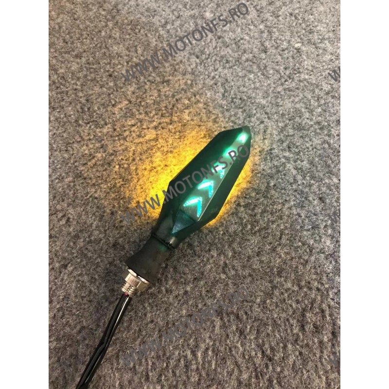 Set 2 Buc Semnalizari Omologat ( E11 ) moto semnal ascendent LED flexibile, Semnalizari motociclete Led, semnalizari led dina...