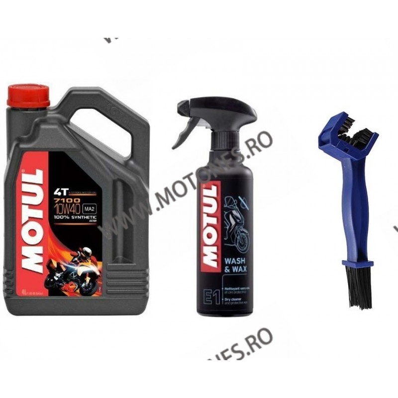 ULEI MOTUL 7100 10W40 SEMI SINTETIC 4L + MOTUL E1 WASH&WAX 400ML + Perie curatat lantul ZSM3W ZSM3W MOTUL 259,00 RON 259,00 ... ULEI MOTUL 7100 10W40 SEMI SINTETIC 4L + MOTUL E1 WASH&WAX 400ML + Perie curatat lantul ZSM3W ZSM3W MOTUL 259,00 RON 259,00 ...
