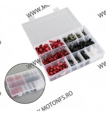 Set 223pcs Suruburi Carene +Suruburi parbriza+ clipsuri+distantiere+prinderi+saibe Universal Moto Honda Kawasaki Suzuki Yamah...