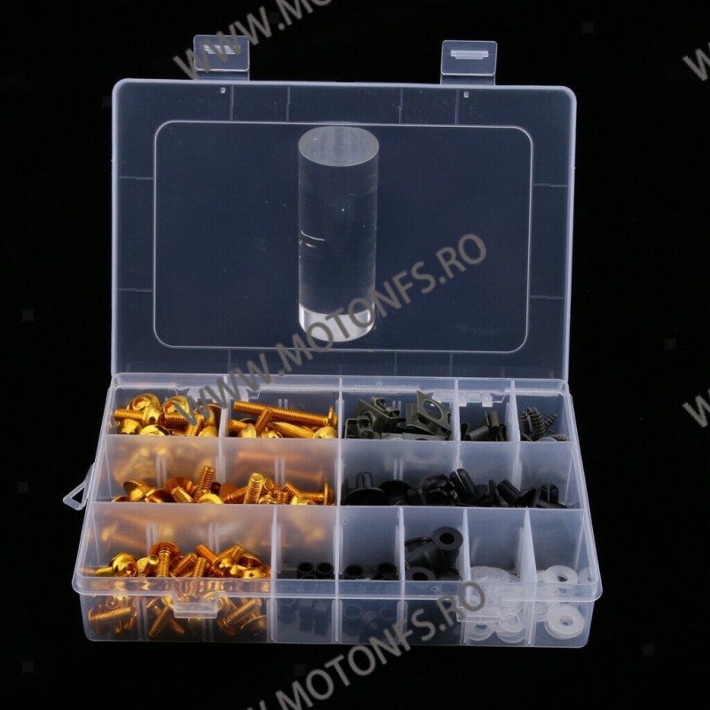 Set 223pcs Suruburi Carene +Suruburi parbriza+ clipsuri+distantiere+prinderi+saibe Universal Moto Honda Kawasaki Suzuki Yamah...