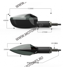 Set Semnale LED universale Pentru Spate Cu Lumina Pozitie / Stop M10 W8LZL W8LZL  Semnalizare Moto LED Universale 50,00 lei 5...