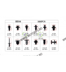SET HE64-168pcs CLIPSURI CLEME AUTO DE PLASTIC JHLE3 HE64-168pcs  Clipsuri 85,00 lei 85,00 lei 71,43 lei 71,43 lei