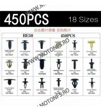 SET HE50-450pcs CLIPSURI CLEME AUTO DE PLASTIC AGLI6 HE50-450pcs  Clipsuri 95,00 RON 95,00 RON 79,83 RON 79,83 RON