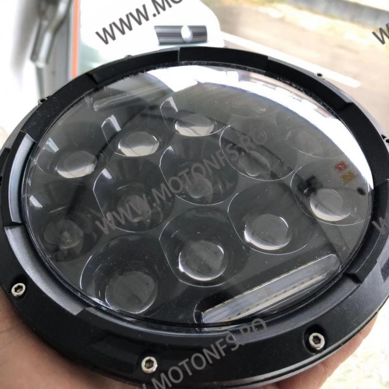 7 inch Far Universal Moto Omologat E9 Cu Angel Eye cafe racer chopper, bobber ZIDL2 ms-hl75a  Faruri Moto Universale 260,00 l...