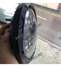 7 inch Far Universal Moto Omologat E9 Cu Angel Eye cafe racer chopper, bobber ZIDL2 ms-hl75a  Faruri Moto Universale 260,00 l...