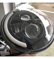 7 inch Far Universal Moto Omologat E9 Cu Angel Eye cafe racer chopper, bobber,Auto B977X B977X  Faruri Moto Universale 295,00...