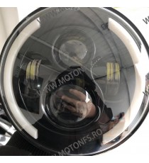 7 inch Far Universal Moto Omologat E9 Cu Angel Eye cafe racer chopper, bobber,Auto B977X B977X  Faruri Moto Universale 295,00...