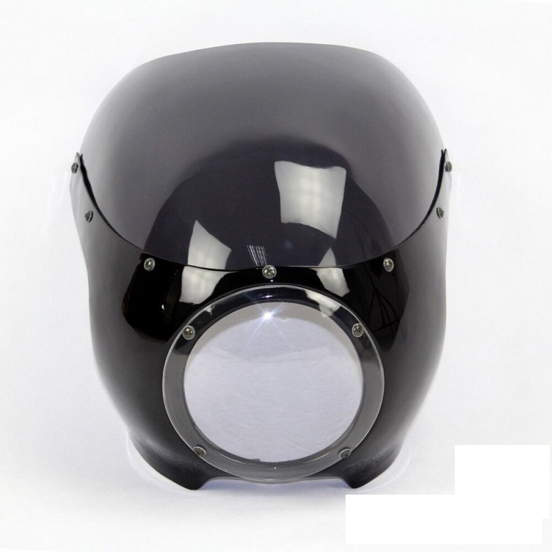 Carena universal Parbriza fumuriu moto naked Cafe Racer Cromat Chooper Bobber Yamaha Kawasaki Honda Suzuki Cod 0FNZA 0FNZA  C...