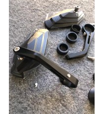 Set 2 Oglinzi Capete Ghidon Negru UNIVERSALE MOTO SCUTER ATV HONDA YAMAHA SUZUKI KAWASAKI DUCATI BMW TRIUMPH SF096  Oglinzi C...