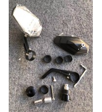Set 2 Oglinzi Capete Ghidon Negru UNIVERSALE MOTO SCUTER ATV HONDA YAMAHA SUZUKI KAWASAKI DUCATI BMW TRIUMPH SF096  Oglinzi C...