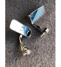 SET 2 OGLINZI UNIVERSAL PENTRU GHIDON CHROME UNIVERSALE MOTO SCUTER ATV HONDA YAMAHA SUZUKI KAWASAKI DUCATI BMW TRIUMPH OG400...