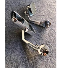 SET 2 OGLINZI UNIVERSAL PENTRU GHIDON CHROME UNIVERSALE MOTO SCUTER ATV HONDA YAMAHA SUZUKI KAWASAKI DUCATI BMW TRIUMPH OG400...