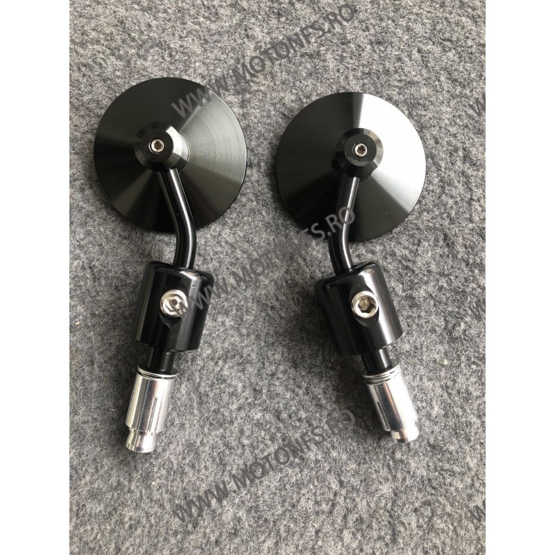Set 2 oglinzi retrovizoare moto cap ghidon Negru ORM9463