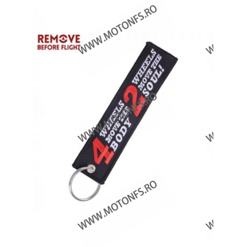 2 Wheels Move The Soul 4 Wheels Move The Body Breloc Brodat Pe Ambele Fete VS5ZH VS5ZH  Breloc Chei 10,00 lei 10,00 lei 8,40 ...