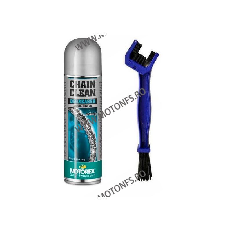 MOTOREX OFERTA - CHAIN CLEAN SPRAY - 500ml (SPRAY CURATARE LANT) + PERIE LANT 980-166-OUT1015 MOTOREX MOTOREX  Curatare Lantu...