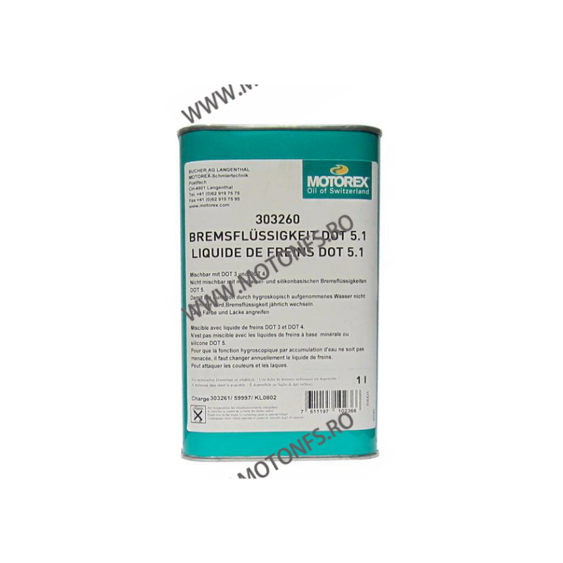 MOTOREX - LICHID FRANA DOT 5.1 - 1L 970-204  MOTOREX  100,00 RON 89,00 RON 84,03 RON 74,79 RON product_reduction_percent