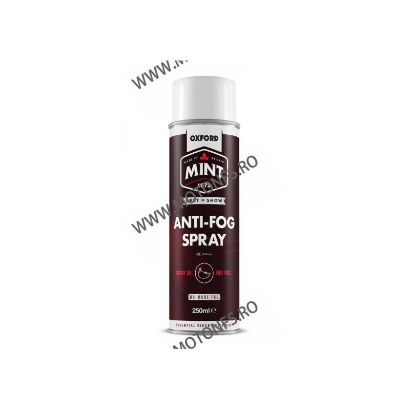 OXFORD MINT - ANTIFOG SPRAY - 250ml OX-OC301  OXFORD MINT 55,00 lei 55,00 lei 46,22 lei 46,22 lei