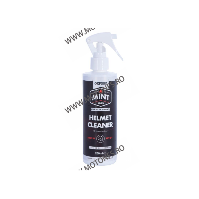 OXFORD MINT - HELMET CLEANER (exterior) - 250ml OX-OC302  OXFORD MINT 45,00 RON 41,00 RON 37,82 RON 34,45 RON product_reducti...