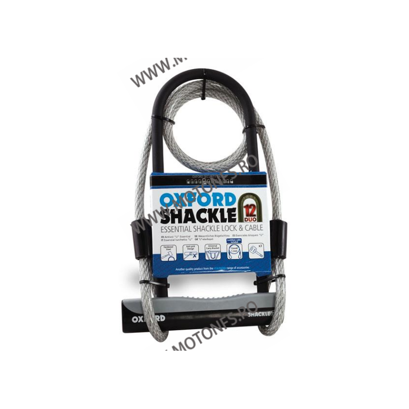 OXFORD - SHACKLE12 DUO ULOCK & 1.2M CABLE OX-LK332  Securitate 135,00 lei 135,00 lei 113,45 lei 113,45 lei