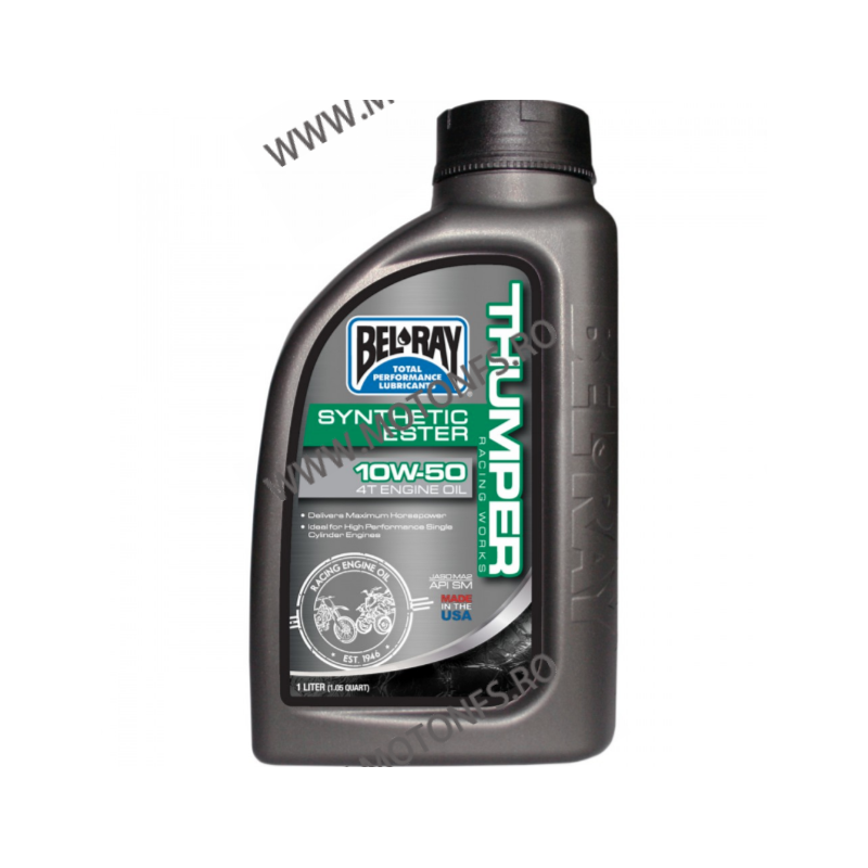 10W-50 Ulei de motor Bel-Ray THUMPER RACING WORKS SYNTHETIC ESTER 4T 1 l 99550-B1LW BEL-RAY 10W-50 80,00 lei 80,00 lei 67,23... 10W-50 Ulei de motor Bel-Ray THUMPER RACING WORKS SYNTHETIC ESTER 4T 1 l 99550-B1LW BEL-RAY 10W-50 80,00 lei 80,00 lei 67,23...