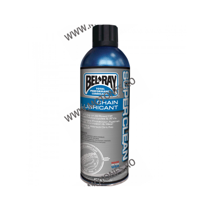 Spray de lubrifiat lantul Bel-Ray SUPERCLEAN CHAIN LUBRICANT (spray 400ml) 99470-A400W  BEL-RAY Curatare Lanturi 55,00 lei 55...