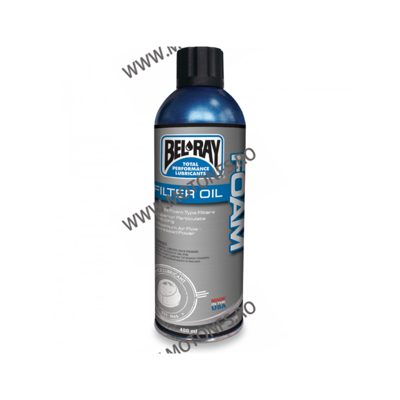 Ulei pentru filtrul de aer Bel-Ray FOAM FILTER OIL (spray 400ml) 99200-A400W BEL-RAY 63,00 lei 63,00 lei 52,94 lei 52,94 lei Ulei pentru filtrul de aer Bel-Ray FOAM FILTER OIL (spray 400ml) 99200-A400W BEL-RAY 63,00 lei 63,00 lei 52,94 lei 52,94 lei