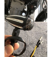 Set 2 Buc Semnale Pe LED Semnalizatoare Bullet Moto Cafe Racer Bobber Chopper Retro KG9BZ KG9BZ  Semnal Universale Cafe Racer...