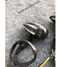 Set 2 Buc Semnale Pe LED Semnalizatoare Bullet Moto Cafe Racer Bobber Chopper Retro KG9BZ KG9BZ  Semnal Universale Cafe Racer...