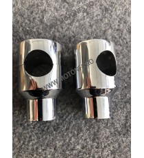 25 mm Inaltatore / Suport Ghidon Ghrome  1 Inch Handlebar Riser Clamp Compatible With Harley Kawasaki Suzuki Yamaha Honda 030...