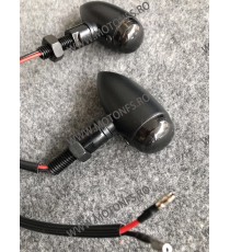 Set 2 Buc Semnale Semnalizatoare Bullet Moto Cafe Racer Bobber Chopper Retro A08Y2 A08Y2  Semnal Universale Cafe Racer Choppe...