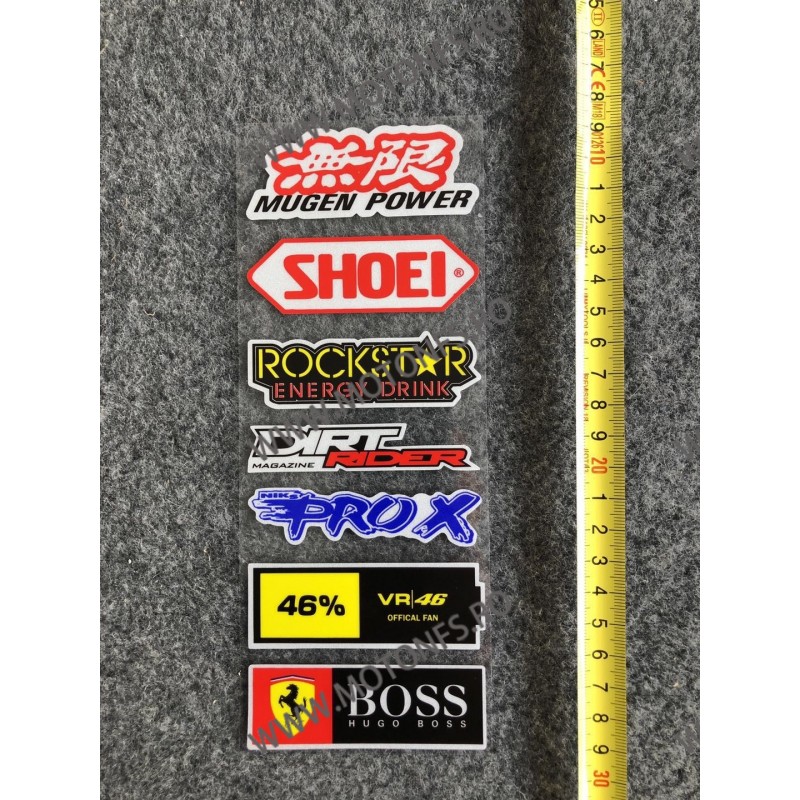 Set Autocolant / Stickere Pentru Moto SHOEI ROCKSTAR DIRT RIDER PROX VR46 BOOS VNQC1  Autocolant / Stikare Carena 15,00 lei 1...