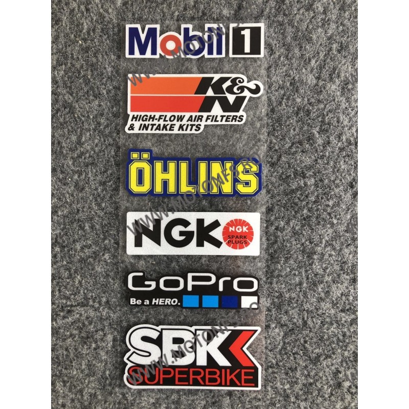 Set Autocolant / Stickere Pentru Moto ATV MOBIL OHLINS K/N NGK GOPRO SKB SUPER BIKE 0YBPR  Autocolant / Stikare Carena 15,00 ...