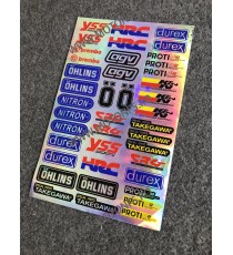 Set Autocolant / Stickere Pentru Moto ATV YSS HRC DUREX BREMBO AGV PROTI FF-R OHLINS SPECIAL PARTS TAKEGAWA AT2E5  Autocolant...