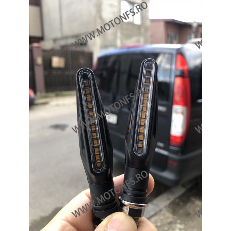 Semnalizari moto semnal ascendent LED flexibile, Semnalizari motociclete Led, semnalizari led dinamic Negru SUDC95101 SUDC951...