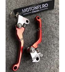 Set manete flexibile motocross ambreiaj / frana Rosu Honda Yamaha Suzuki Kawasaki KTM MNC7391 R05K/L01K  Manete Moto Cross 17...