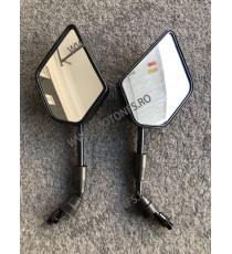 Set 2 Buc Oglinzi Retrovizoare Moto Universal Stanga Dreapta M10 Clockwise Kawasaki Klx250 Klx300 Klx650 Kle250 Kle400 XF-445...