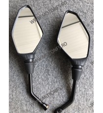 Set 2 Buc Oglinzi + Suportii 22mm+ Adaptor Suruburi M8 M10 Retrovizoare Moto Universal HONDA YAMAHA KAWASAKI SUZUKI ZF001-146...