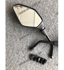 Set 2 Buc Oglinzi + Suportii 22mm+ Adaptor Suruburi M8 M10 Retrovizoare Moto Universal HONDA YAMAHA KAWASAKI SUZUKI ZF001-146...