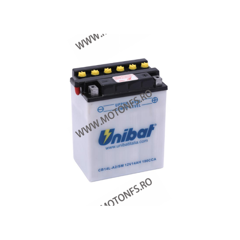 UNIBAT - Acumulator cu intretinere CB14L-A2-SM (Yuasa: YB14L-A2) l/b/h 135 x 91 x 167 U295-269-SM UNIBAT Acasa 315,00 lei 315...