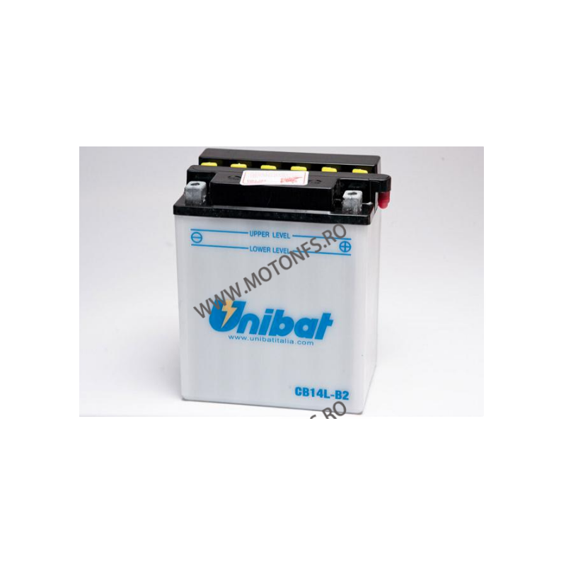 UNIBAT - Acumulator cu intretinere CB14L-B2-SM (Yuasa: YB14L-B2) U295-271-SM UNIBAT Baterii UNIBAT 305,00 lei 274,00 lei 256,... UNIBAT - Acumulator cu intretinere CB14L-B2-SM (Yuasa: YB14L-B2) U295-271-SM UNIBAT Baterii UNIBAT 305,00 lei 274,00 lei 256,...