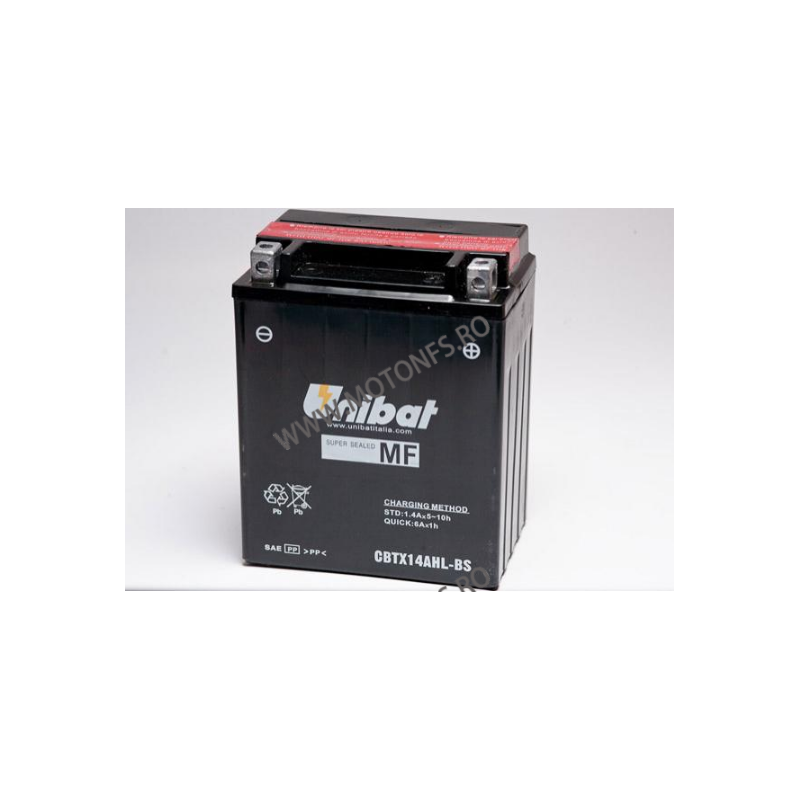 UNIBAT - Acumulator fara intretinere CBTX14AHL-BS (Yuasa: YTX14AHL-BS) U295-344-BS UNIBAT Baterii UNIBAT 355,00 lei 320,00 le... UNIBAT - Acumulator fara intretinere CBTX14AHL-BS (Yuasa: YTX14AHL-BS) U295-344-BS UNIBAT Baterii UNIBAT 355,00 lei 320,00 le...