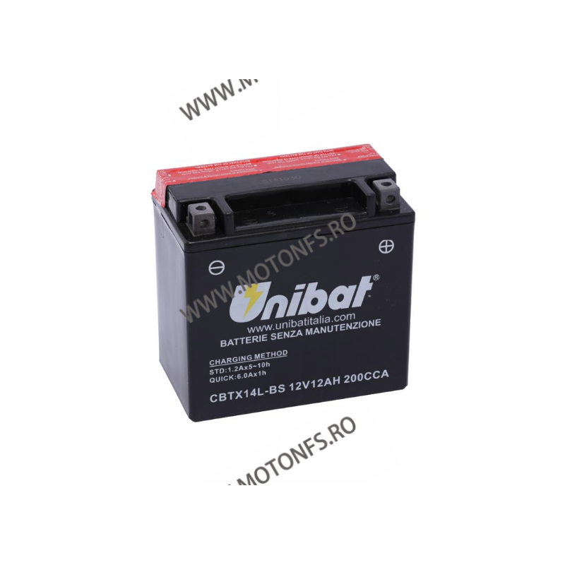 UNIBAT - Acumulator fara intretinere CBTX14L-BS (Yuasa: YTX14L-BS) l/b/h 150 x 87 x 145 U295-339-BS UNIBAT Acasa 330,00 lei 3...