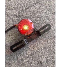 Stop Frana / Lampa Spate Lumina Numar Moto Universal Cafe Racer Cromat Chooper Bobber Yamaha Kawasaki Honda Suzuki JNN98 JNN9...