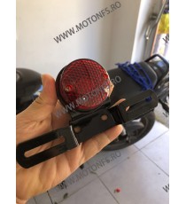 Stop Frana / Lampa Spate Lumina Numar Moto Universal Cafe Racer Cromat Chooper Bobber Yamaha Kawasaki Honda Suzuki JNN98 JNN9...